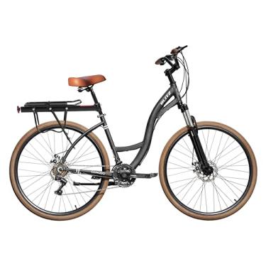 Imagem de Kit Bicicleta BLITZ Aro 29 Comodo Urbana Full SH 21v Freio á Disco + Bagageiro e Cadeado (Preto Fosco, 16)