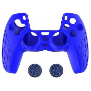 Imagem de Capa Case Proteção Silicone Controle Dualshock Ps5 + 2 Grip - Genérica