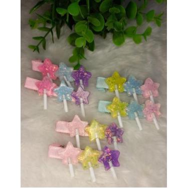 Imagem de Hair clip Pirulito estrela (par) - Mimos da Julia