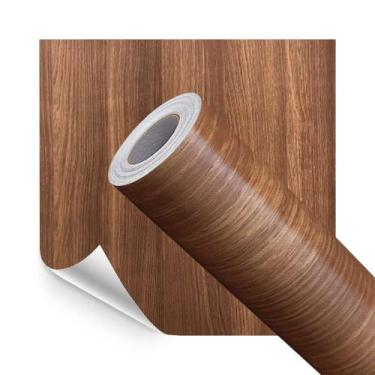 Imagem de Piso Vinilico Adesivo Textura Lavavel Madeira Cedro Escura 200x60cm - 