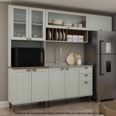 Imagem de Armário de Cozinha Completa Americana 4 peças Daniela 18 Iluminata Gen