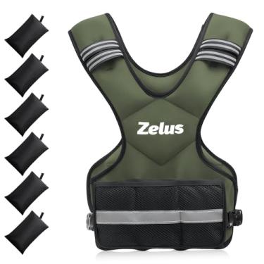Imagem de ZELUS Colete ponderado para homens e mulheres, conjunto de exercícios de peso corporal ajustável para exercícios, 1,8 a 4,5 kg, 5 a 9 kg, 9 a 14,5 kg, com 6 pesos de ferro para treinamento de força