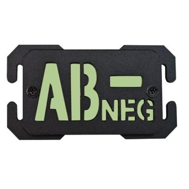 Imagem de Tipo sanguíneo tático refletivo A+ Positivo POS/Negativo Tipo Sanguíneo Patch Militar Placa de Exibição Fivela Entalhe para Mochila Tática, Colete (AB-)