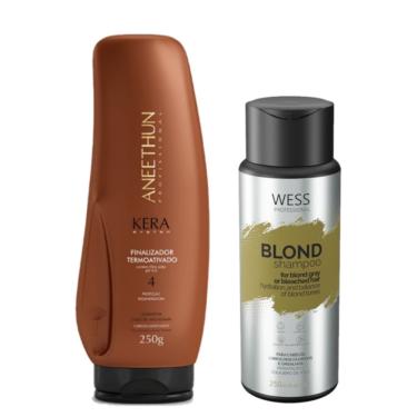 Imagem de Aneethun Finalizador Kera System250g + Wess Blond Shampoo 250ml