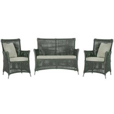 Imagem de  Jogo Sofá e 2 Poltronas de Área Igapó Alumínio