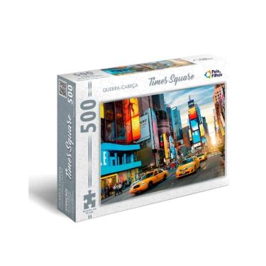 Imagem de Quebra Cabeça Paisagem Times Square New York +7 Anos 500 Peças Pais e Filhos