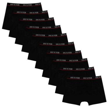 Imagem de Kit 10 Cuecas Masculinas Boxer Cotton Basic Huxter Preto, M