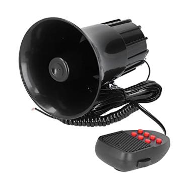 Imagem de Sirene de Buzina de Carro, 12V 50W 115dB Sirene de Incêndio de Alarme de Emergência Com Microfone PA, de Aviso de 7sound para RV de Caminhão de Veículo, Incluindo o Kit de