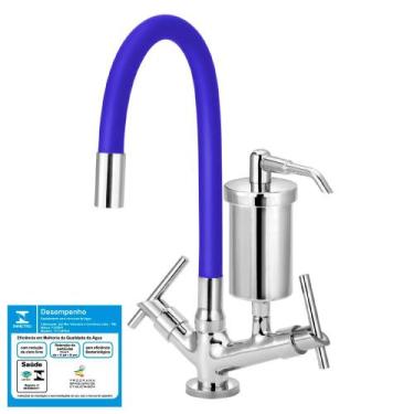 Imagem de Torneira Gourmet Colors Azul Filtro Cozinha Mesa C61 - Furkin