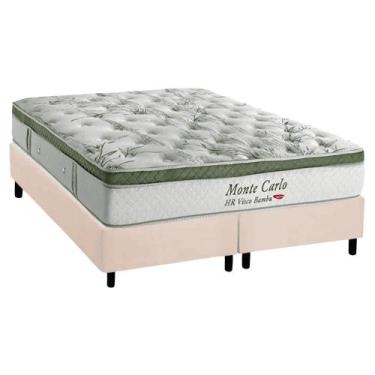 Imagem de Cama Box Casal Bipartida com Colchão Herval Monte Carlo Molas Ensacada