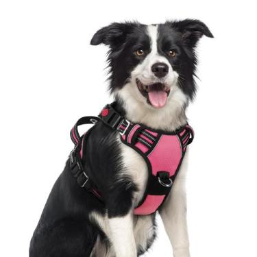 Imagem de Arnês para cães rabbitgoo atualizado rosa médio tamanho M