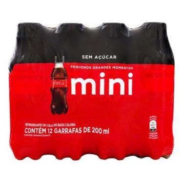 Imagem de Coca-Cola Mini pack refrigerante 12 unidades 200ml