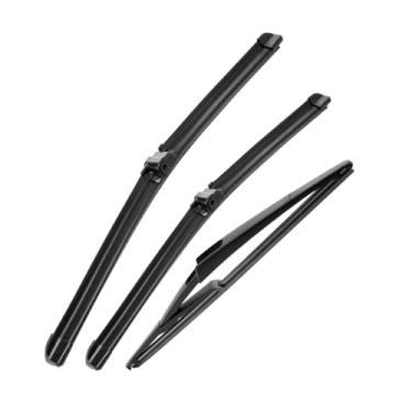 Imagem de Kit com 3 Palhetas Limpador para-brisa Dianteiras e Traseira para,Palheta do Limpador de Para-brisa Premium para Todas as Estações para Mercedes Benz C Class W204 2009-2012, Side Lock