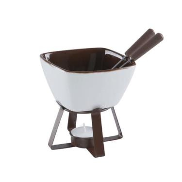 Imagem de Aparelho De Fondue Tradicional 5 Peças Cerâmica Carne Queijo Chocolate
