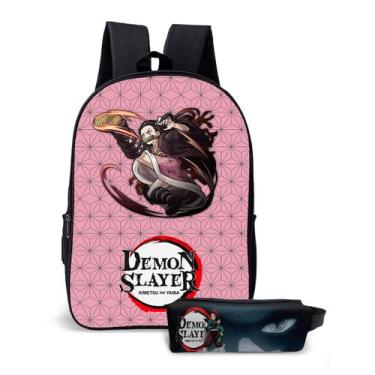 Imagem de Mochila E Estojo Infantil Juvenil Kit Unissex Inspirado Em Desenho Jap