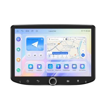 Imagem de Joying Rádio veicular estéreo Single Din de 20 cm com Apple Carplay e Android Auto, unidade de cabeça Android 13 4 GB + 64 GB com botão de volume, Mirror-Link, rádio AM/FM, saída HDMI, 1280 x 800P