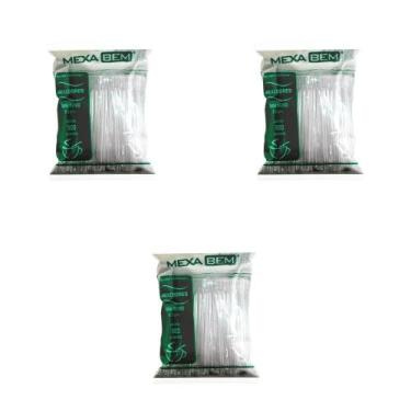 Imagem de Kit de Palheta para café 8,5cm Cristal Mexa Bem 3 Pacotes com 500 unid