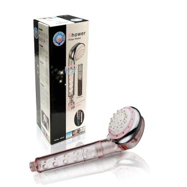 Imagem de Ronaqua Chuveiro portátil filtrado com vitamina C – reduz o cloro e as impurezas, evita a pele seca e o cabelo, 8 configurações de spray, fácil instalação (rosa)