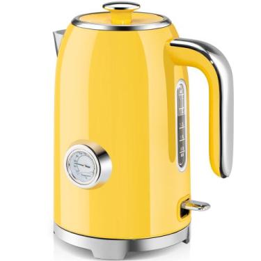 Imagem de Chaleira Elétrica SUSTEAS 1.7L com termômetro 1500W Retro Amarelo