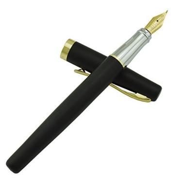 Imagem de erofa Caneta-tinteiro Duke 209 Bent Nib preta fosca, caneta de caligrafia Fude com conversor