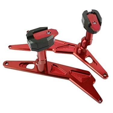 Imagem de Acc-Creativity Motocicleta CNC Alumínio Motor Crash Guard Case Frame Sliders Protector Proteção contra quedas Compatível com Kawasaki Ninja 250 300 2013-2017 (Vermelho)