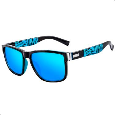 Imagem de Óculos De Sol Polarizado Masculino Esportivo Casual Praia (AZUL)