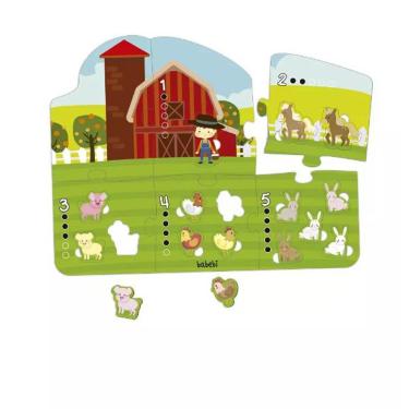 Imagem de Quebra Cabeça Gigante - Contando Até 5 - 6030 - Babebi