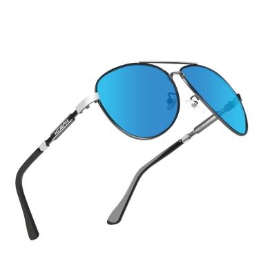 Imagem de Óculos De Sol Masculino Polarizados Design Piloto Uv 400 Kdeam Azul