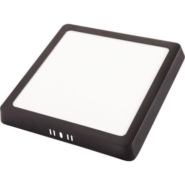 Imagem de Plafon Led Tramontina Quadrado De Sobrepor Preto 18 W 6500 K Luz Branca Tramontina