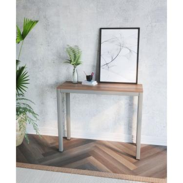 Imagem de Aparador Para Sala De Estar 90x75x35cm São Paulo Estanho- Mdf Nogál Malaga