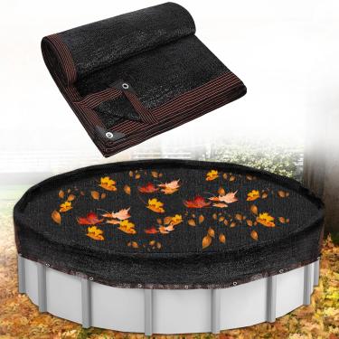 Imagem de YEXEXINM Rede De Proteção Redonda 6 Metros Para Piscinas Elevadas - Segurança Reforçada Com Ilhós Reforçados, Adequada 5,5 Metros, Tela Inverno Captura Folhas