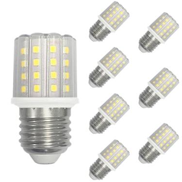 Imagem de Syited Lâmpadas Led E26 Tipo Milho, 5W, Branco Frio, 6000K, Equivalente A Halógenas De 60W, Ca 85-265V, Ângulo Feixe 360°, Lâmpada Edison Screw Ses, Não Regulável, Pacote Com 8