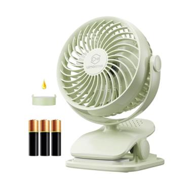 Imagem de Shinebella Ventilador De Encaixe Operado Por Pilhas Aa Com Aroma, 4 Velocidades, Ventiladores Pessoais Pequenos 5 Polegadas Para Carrinho Bebê, Alimentado Usb, Silencioso, Rotação 360° Mesa/Dormitór