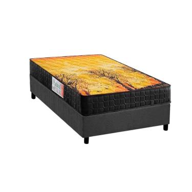 Imagem de Cama Box Solteiro: Colchão Ortopédico D Angelis Anjos Compact AG 65 / D28 / Pantanal Bl...