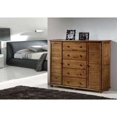 Imagem de COMODA MADEIRA MACICA 5 GAVETAS E 2 SAPATEIRA MARCA TORNADO SAO JOSE  