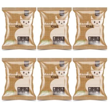 Imagem de Areia Higiênica Biodegradavel 12kg Mandioca para Gatos Mndiocat Extra Fina