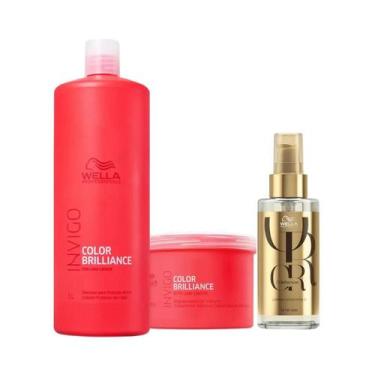 Imagem de Wella Brilliance Sh 1000ml + Masc 500ml + Oleo 100ml - Wella profissio