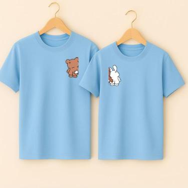 Imagem de Camiseta Algodão Amizade Estampa Ursinhos Friends Amigos Engraçado Des