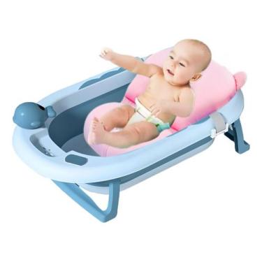 Imagem de Kit Banheira Dobrável Com Cama Para Bebê Portátil Original - Tibaby, R