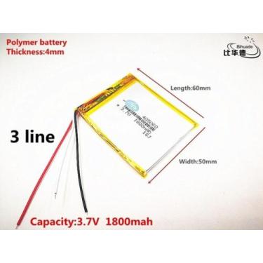 Imagem de Bateria 3.7v 1800 Mah 4mm X50mm X60mm 3 Fios 405060 - bgb