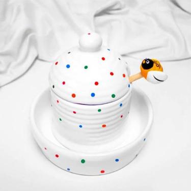 Imagem de Pote Mel Branco Poá - Ordalha