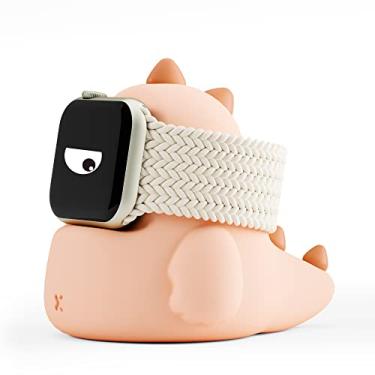 Imagem de ELETIUO Suporte de carregador compatível com Apple Watch Series Ultra2/Ultra/10/9/8/SE2/7/6/SE/5/4/3/2/1 (49/46/45/44/42/41/40/38 mm), base de carregamento para iWatch de dinossauro, suporta modo