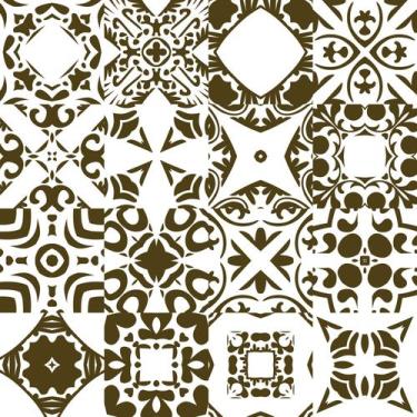 Imagem de Adesivo de Azulejo Marrom Cappuccino 20x20 cm com 12un - Quartinhos