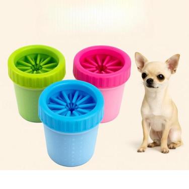 Imagem de Lava-Patas Pet Limpa Patas Copo Limpador Lavar Patinhas Limpa Cachorro