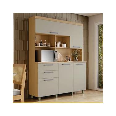 Imagem de Cozinha Compacta Nesher Nobreza com 5 Portas, 2 Gavetas e 2 Prateleiras - 160cm de largura