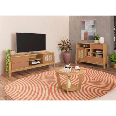 Imagem de Conjunto de Sala de Estar Nature com Rack para TV até 65 polegadas 1 P