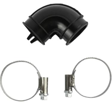 Imagem de WD24X33918 Kit de bomba de circulação para mangueira de cotovelo de depósito (com 2 braçadeiras), para máquinas de lavar louça GE WD19X25460, WD19X25700, substitui AP7219295, 4983108, 28877182.