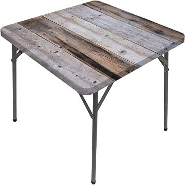Imagem de Toalha de mesa oval de prancha de madeira, estampa de textura de prancha de madeira, para jantar na cozinha, festa, férias, Natal, buffet, serve para mesa de 107 x 152 cm