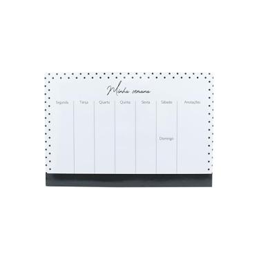 Imagem de Planner Calendário Semanal De Mesa Free Sem Data Black Brw