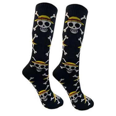 Imagem de Meia Cano Alto One Piece Algodão Geek Academia Skate - Use Odd